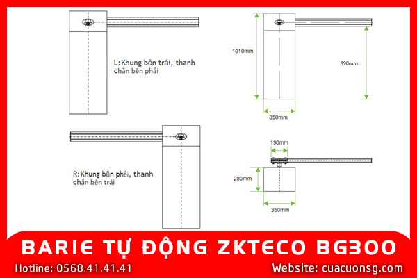 BARIE TỰ ĐỘNG ZKTECO BG300 2 BARIE TỰ ĐỘNG ZKTECO BG300