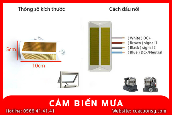 CẢM BIẾN MƯA PHÙ HỢP VỚI MÁI KÍNH TỰ ĐỘNG 3 CẢM BIẾN MƯA