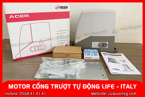 MOTOR CỔNG TRƯỢT TỰ ĐỘNG LIFE - ITALY 2 MOTOR CỔNG TRƯỢT TỰ ĐỘNG LIFE - ITALY