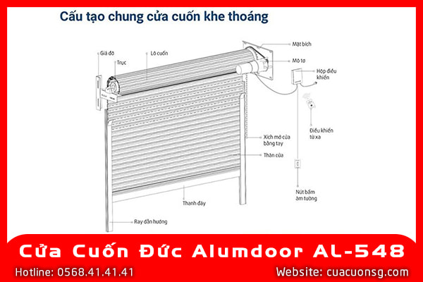 Cửa Cuốn Đức Alumdoor AL-548 2 Cửa Cuốn Đức Alumdoor AL-548