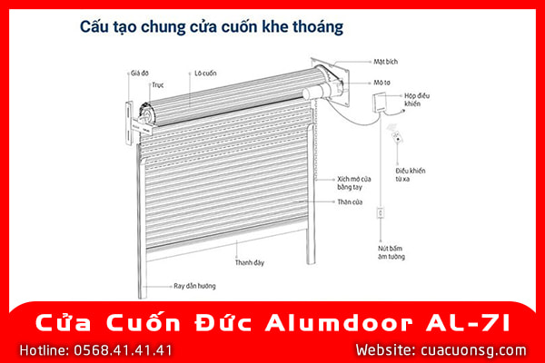Cửa Cuốn Đức Alumdoor AL-71 2 Cửa Cuốn Đức Alumdoor AL-71