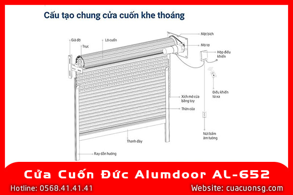 Cửa cuốn Đức Alumdoor AL-652 2 Cửa cuốn Đức Alumdoor AL-652