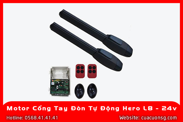 Motor Cổng Tay Đòn Tự Động Hero L8 - 24V 1 Motor Cổng Tay Đòn Tự Động Hero L8 - 24v
