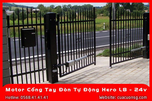 Motor Cổng Tay Đòn Tự Động Hero L8 - 24V 2 Motor Cổng Tay Đòn Tự Động Hero L8 - 24v