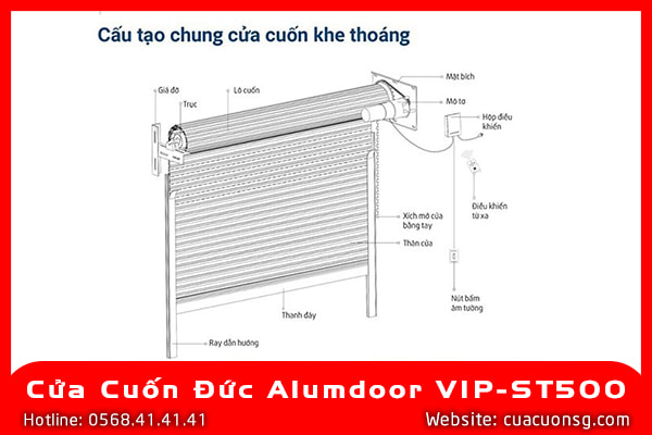 Cửa Cuốn Đức Alumdoor VIP-ST500 2 Cửa Cuốn Đức Alumdoor VIP-ST500
