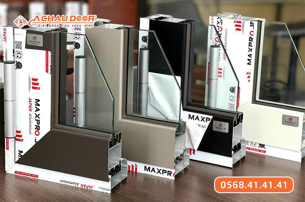 Cửa đi lùa 2 cánh nhôm Maxpro hệ 83 2 Cửa đi lùa 2 cánh nhôm Maxpro hệ 83