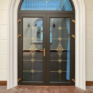 Cửa đi 2 cánh mở nhôm Maxpro hệ 83