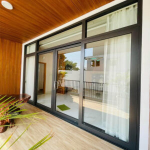 Cửa đi lùa 4 cánh nhôm Maxpro hệ 115