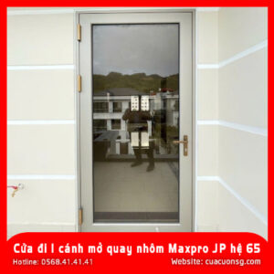 Cửa đi 1 cánh mở quay nhôm Maxpro JP hệ 65