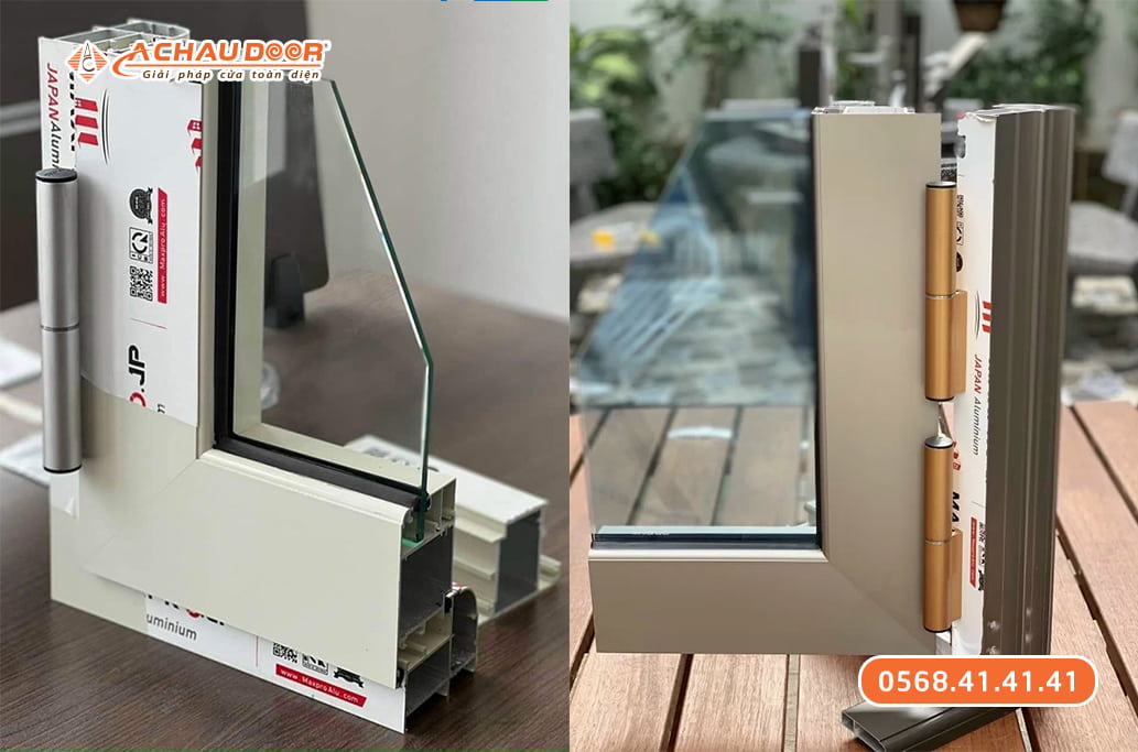 Cửa đi 1 cánh mở nhôm Maxpro hệ 83 2 Cửa đi 1 cánh mở nhôm Maxpro hệ 83