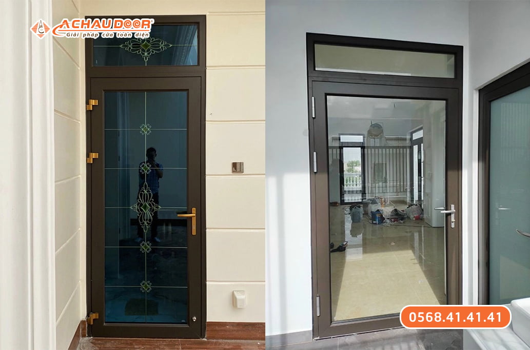 Cửa đi 1 cánh mở nhôm Maxpro hệ 83 3 Cửa đi 1 cánh mở nhôm Maxpro hệ 83