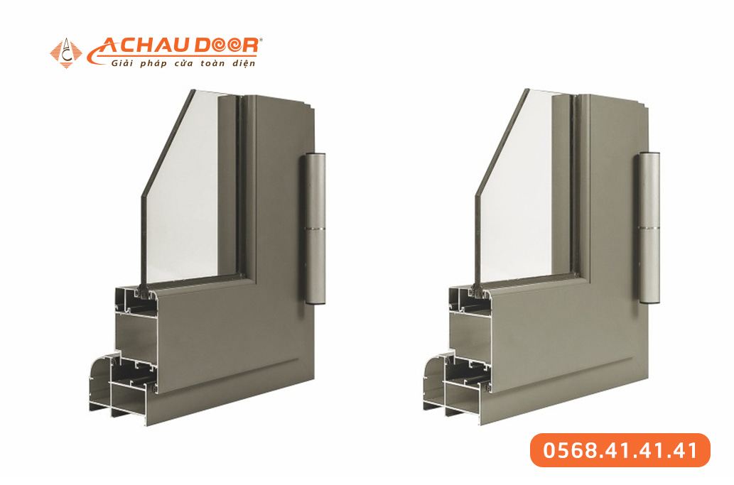 Cửa đi 2 cánh mở nhôm Maxpro hệ 83 2 Cửa đi 2 cánh mở nhôm Maxpro hệ 83