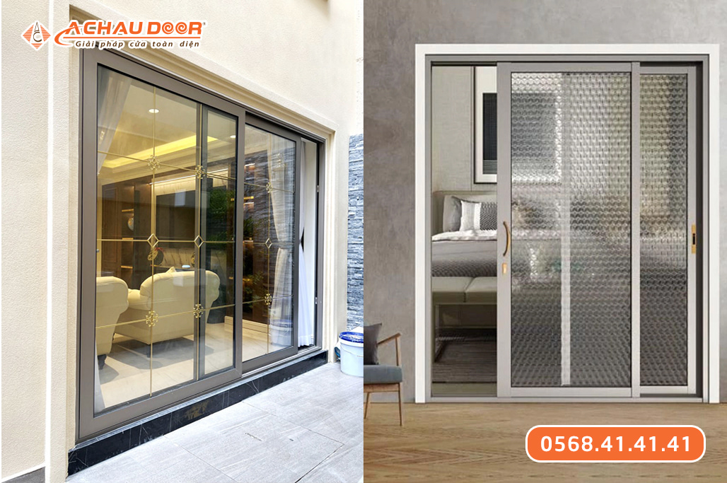 Cửa đi lùa 2 cánh nhôm Maxpro hệ 93 1 Cửa đi lùa 2 cánh nhôm Maxpro hệ 93