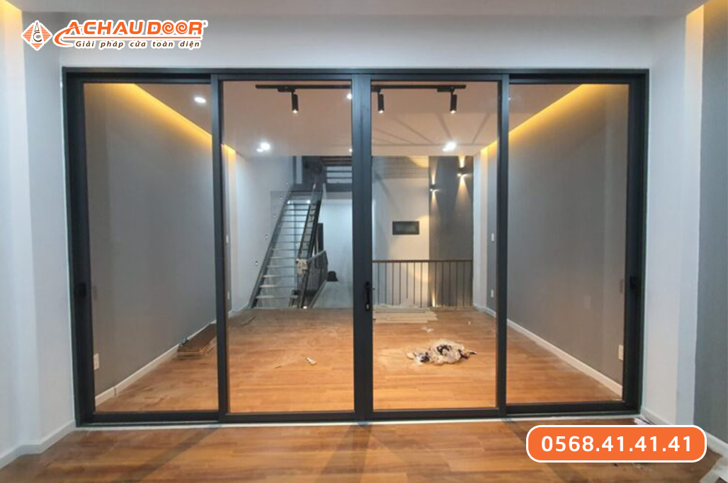 Cửa đi lùa 2 cánh nhôm Maxpro hệ 93 2 Cửa đi lùa 2 cánh nhôm Maxpro hệ 93