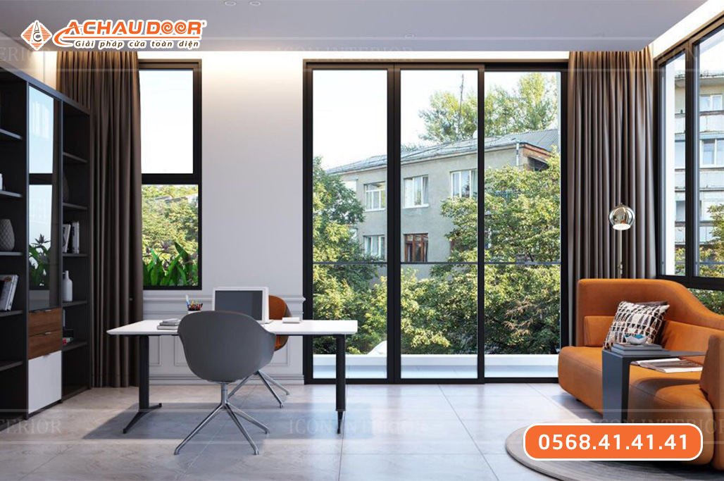 Cửa đi lùa 3 cánh nhôm Maxpro hệ 115 2 Cửa đi lùa 3 cánh nhôm Maxpro hệ 115