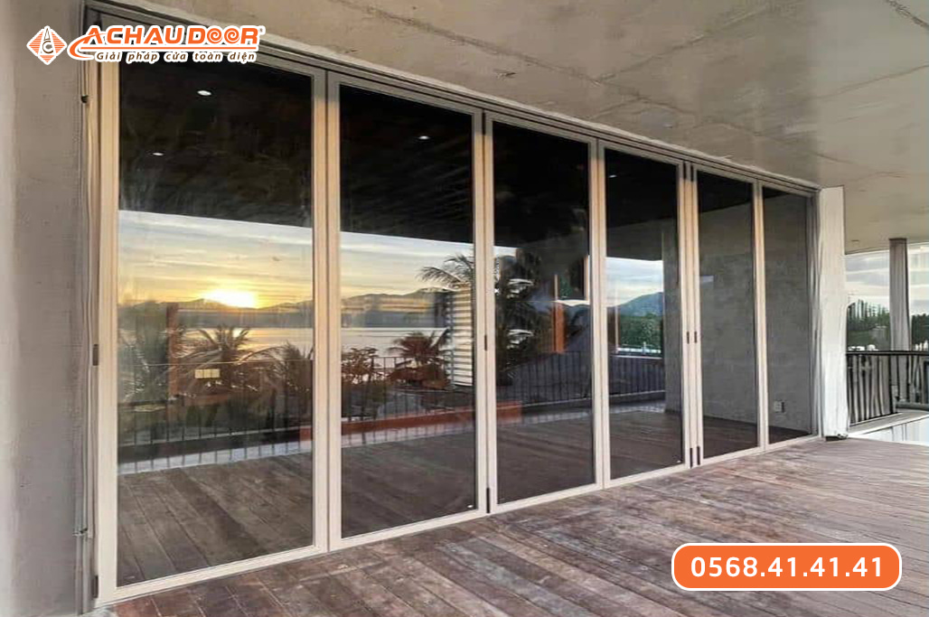 Cửa đi lùa 6 cánh nhôm Maxpro hệ 115 2 Cửa đi lùa 6 cánh nhôm Maxpro hệ 115