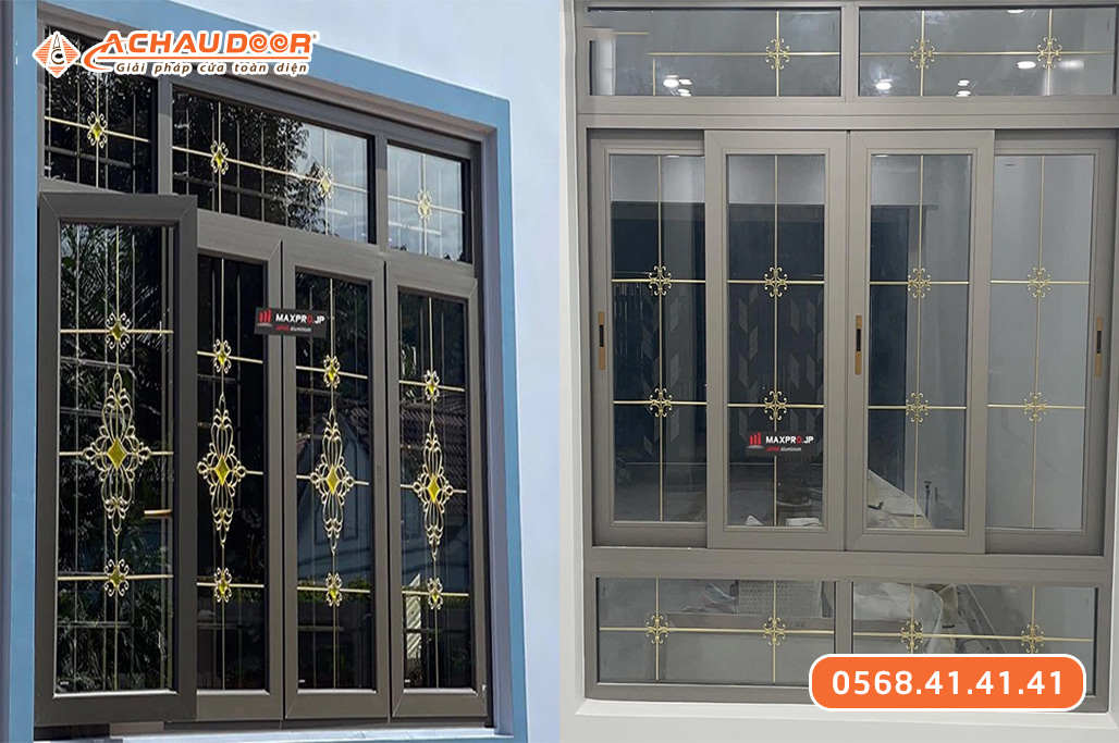 Cửa sổ 4 cánh nhôm Maxpro hệ 83 1 Cửa sổ 4 cánh nhôm Maxpro hệ 83