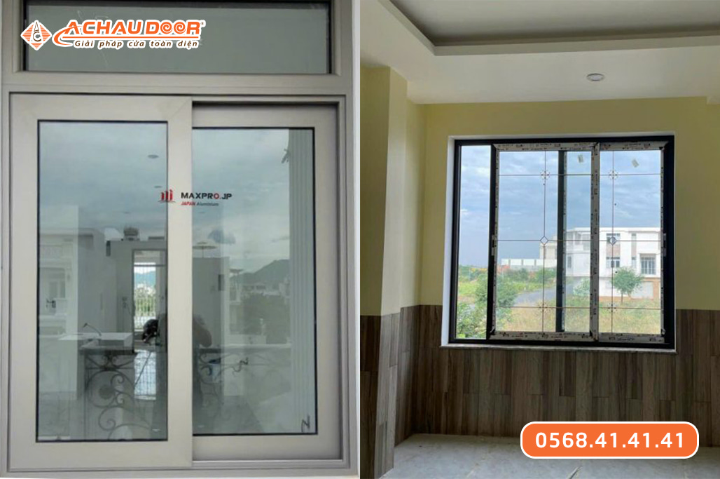Cửa sổ lùa 2 cánh nhôm Maxpro hệ 83 1 Cửa sổ lùa 2 cánh nhôm Maxpro hệ 83