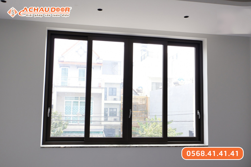 Cửa sổ lùa 4 cánh nhôm Maxpro hệ 83 3 Cửa sổ lùa 4 cánh nhôm Maxpro hệ 83