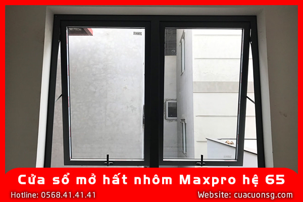 Cửa sổ mở hất nhôm Maxpro hệ 65 2 Cửa sổ mở hất nhôm Maxpro hệ 65