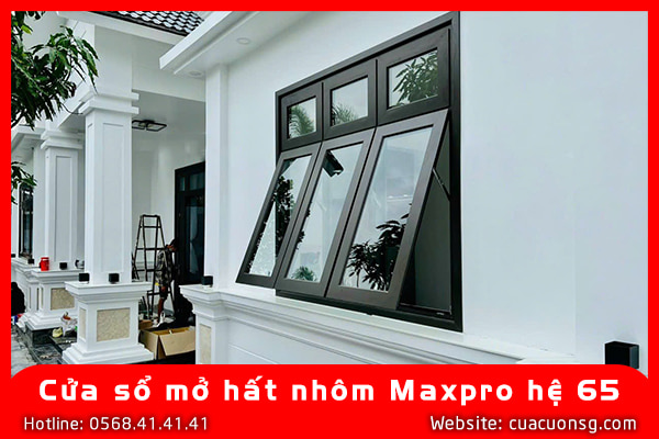 Cửa sổ mở hất nhôm Maxpro hệ 65 3 Cửa sổ mở hất nhôm Maxpro hệ 65