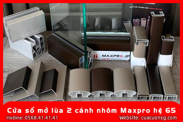 Cửa sổ mở lùa 2 cánh nhôm Maxpro hệ 65 2 Cửa sổ mở lùa 2 cánh nhôm Maxpro hệ 65