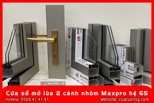 Cửa sổ mở lùa 2 cánh nhôm Maxpro hệ 65 3 Cửa sổ mở lùa 2 cánh nhôm Maxpro hệ 65