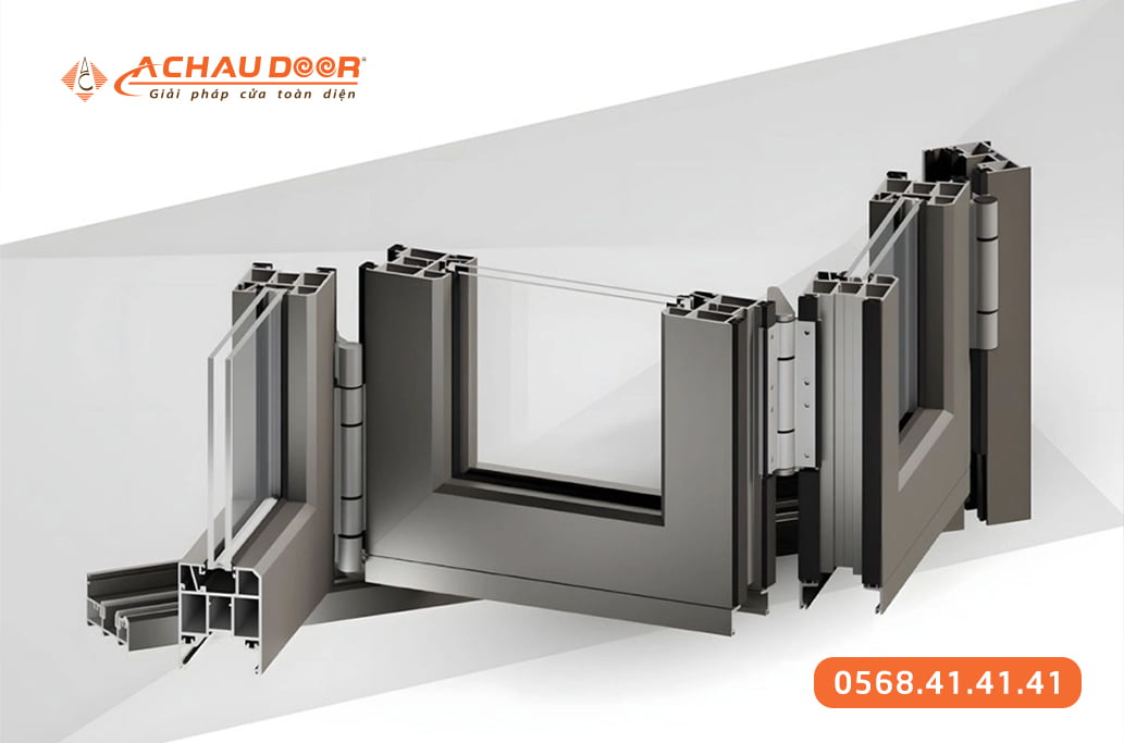 Cửa xếp lùa 5 cánh nhôm Maxpro hệ 80 2 Cửa xếp lùa 5 cánh nhôm Maxpro hệ 80