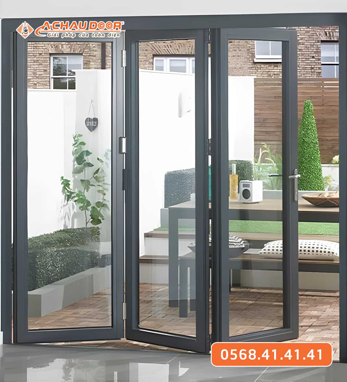 Cửa xếp trượt 3 cánh nhôm Maxpro hệ 80 3 Cửa xếp trượt 3 cánh nhôm Maxpro hệ 80