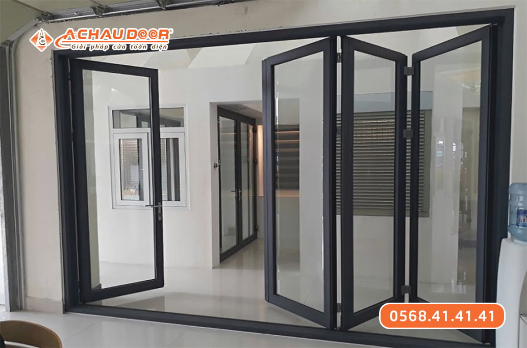 Cửa xếp trượt 4 cánh nhôm Maxpro hệ 80 1 Cửa xếp trượt 4 cánh nhôm Maxpro hệ 80