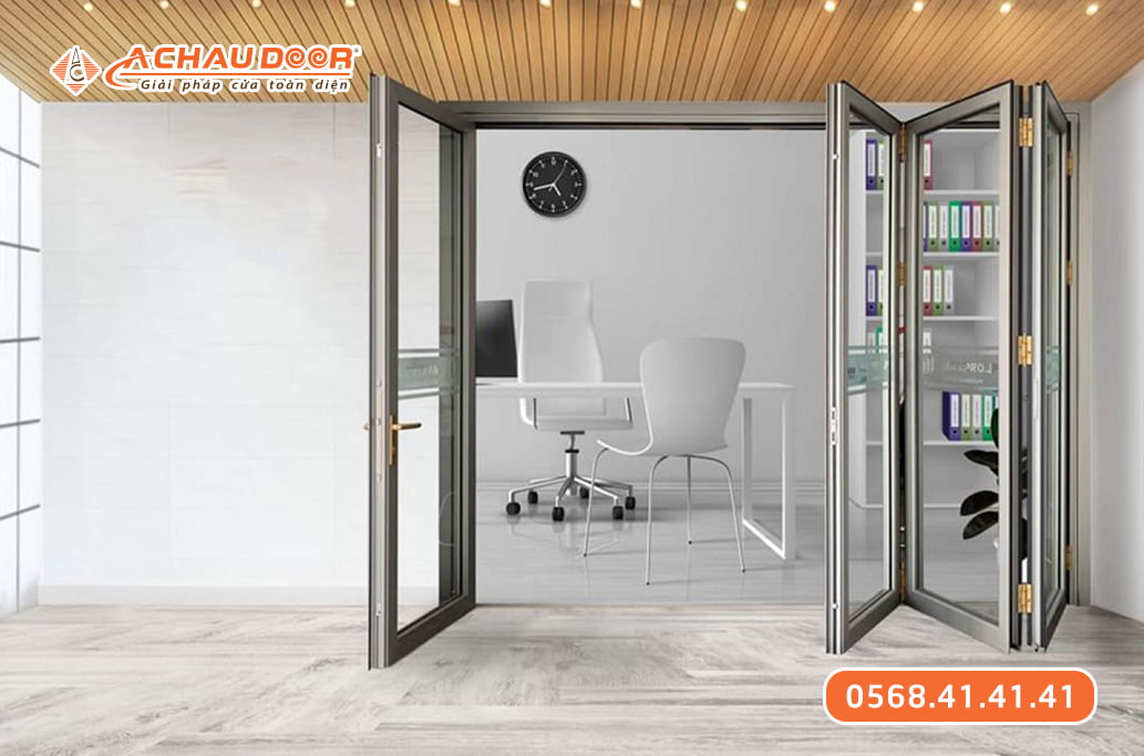 Cửa xếp trượt 4 cánh nhôm Maxpro hệ 80 3 Cửa xếp trượt 4 cánh nhôm Maxpro hệ 80