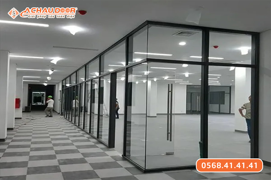 Vách kính khung nhôm Maxpro hệ 83 3 Vách kính khung nhôm Maxpro hệ 83