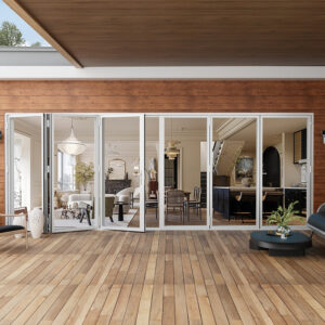 Cửa xếp trượt 6 cánh nhôm JMA hệ 55