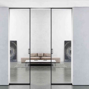 Cửa trượt Slim 2 cánh lùa trên 2 ray