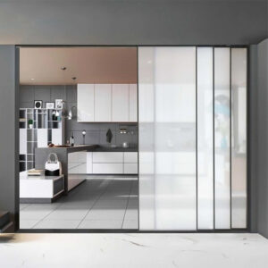 Cửa trượt Slim 4 cánh, 3 cánh lùa 1 cánh cố định