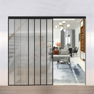 Cửa trượt Slim 5 cánh, 4 cánh lùa 1 cánh cố định