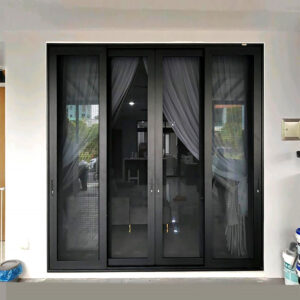 Cửa nhôm kính cường lực 2 cánh