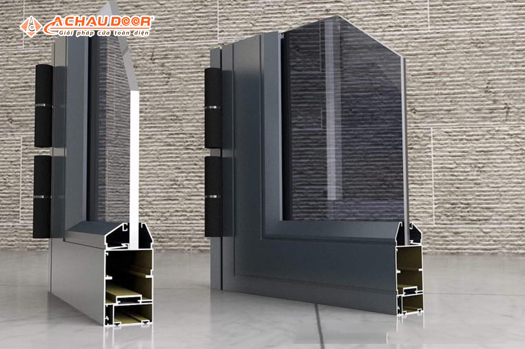 Cửa đi mở quay 1 cánh nhôm JMA hệ 55 2 Cửa đi mở quay 1 cánh nhôm JMA hệ 55