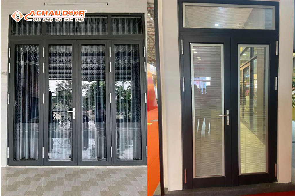 Cửa đi mở quay 2 cánh nhôm JMA hệ 55 3 Cửa đi mở quay 2 cánh nhôm JMA hệ 55