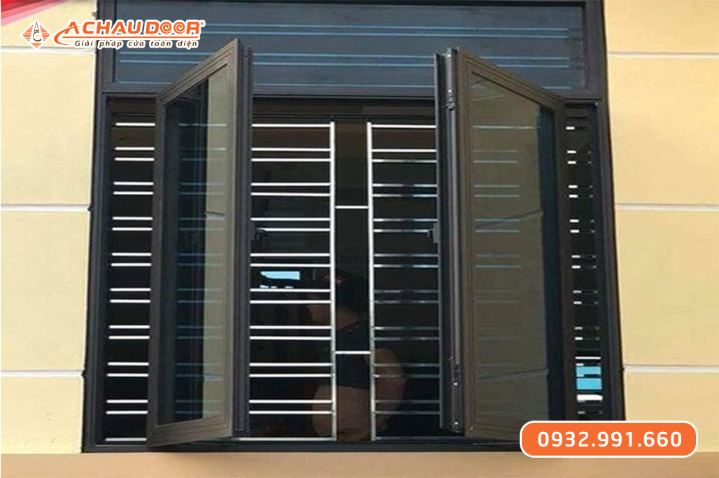 Cửa sổ quay lật 2 cánh nhôm JMA hệ 55 1 Cửa sổ quay lật 2 cánh nhôm JMA hệ 55