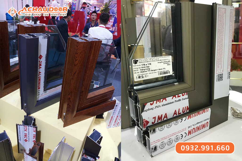 Cửa sổ quay lật 1 cánh nhôm JMA hệ 55 2 Cửa sổ quay lật 1 cánh nhôm JMA hệ 55