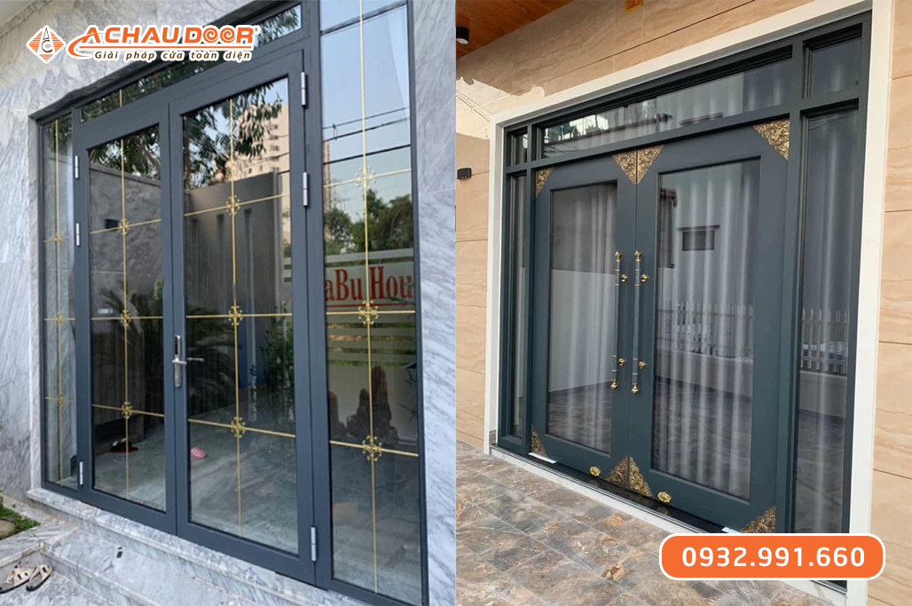 Cửa nhôm thuỷ lực Topal 4 Cửa nhôm thủy lực Topal