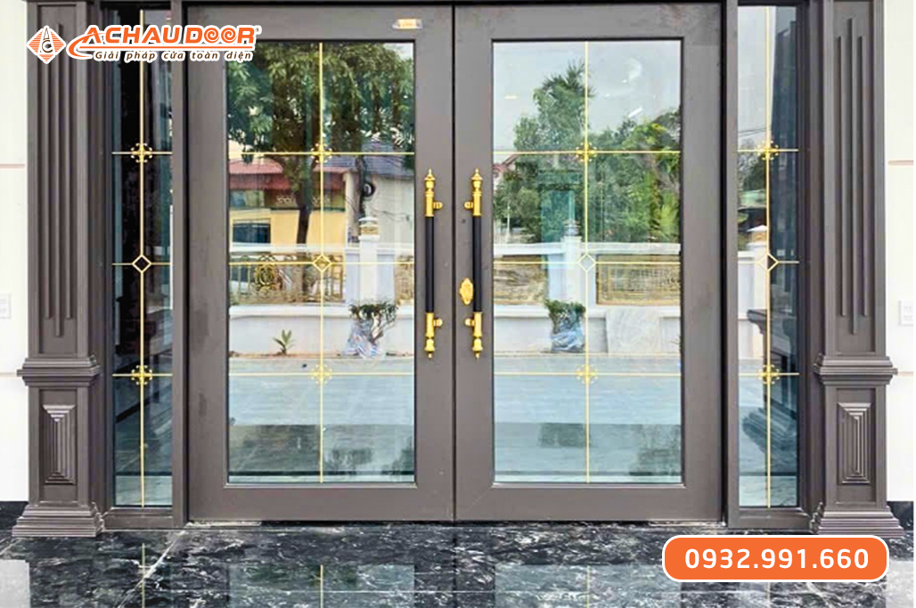 Cửa nhôm thủy lực Owin khuân bao kép 1 Cửa nhôm thủy lực Owin khuân bao kép