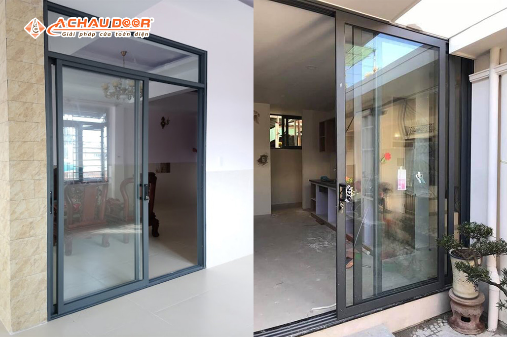 Cửa đi lùa trượt 2 cánh nhôm JMA hệ 55 1 Cửa đi lùa trượt 2 cánh nhôm JMA hệ 55