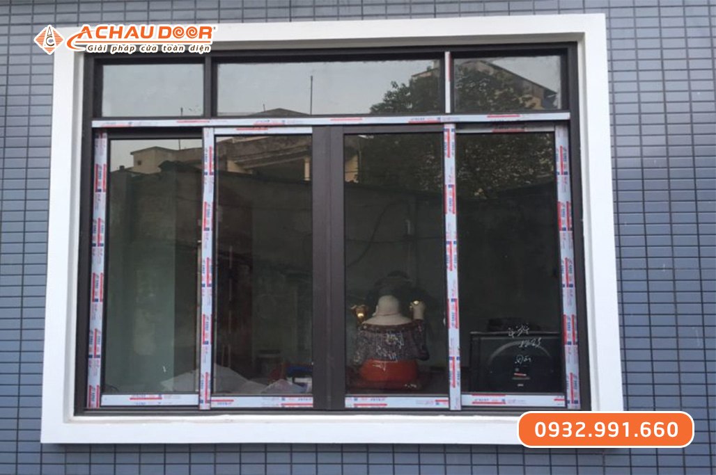 Cửa sổ lùa trượt 4 cánh nhôm JMA hệ 55 1 Cửa sổ lùa trượt 4 cánh nhôm JMA hệ 55
