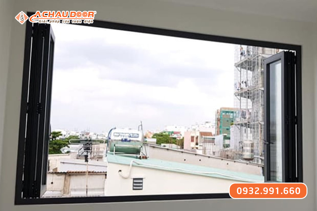 Cửa sổ lùa trượt 6 cánh nhôm JMA hệ 55 2 Cửa sổ lùa trượt 6 cánh nhôm JMA hệ 55
