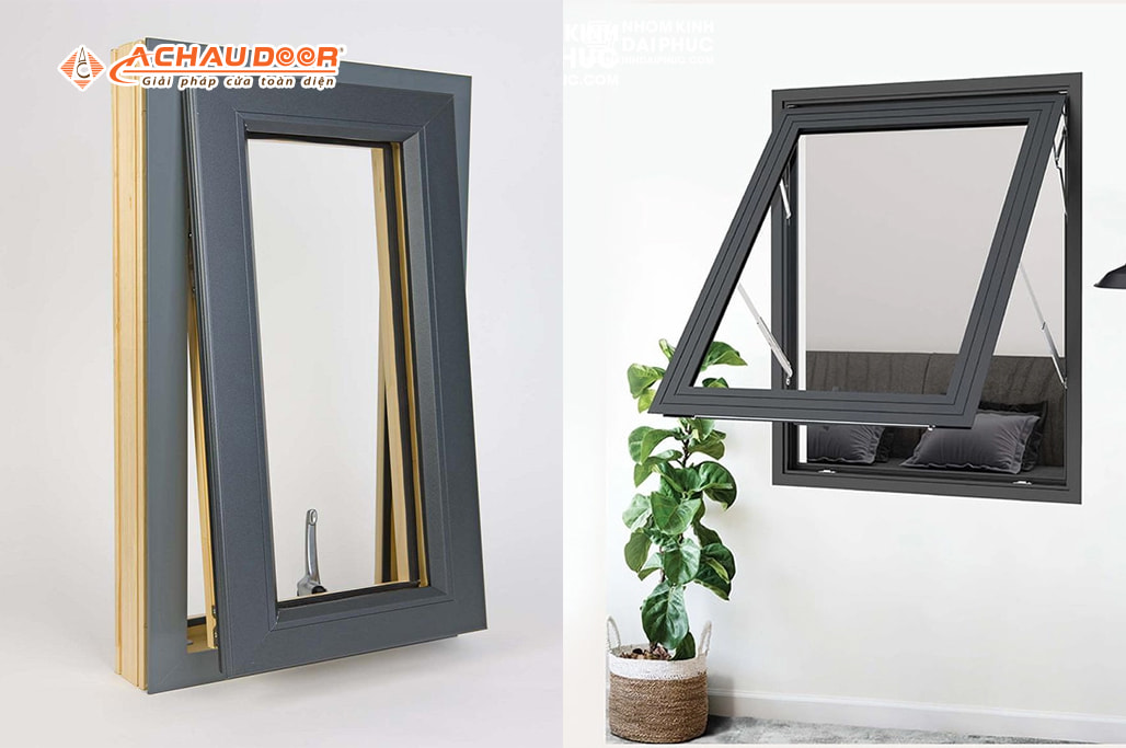 Cửa sổ mở hất nhôm JMA hệ 55 2 Cửa sổ mở hất nhôm JMA hệ 55