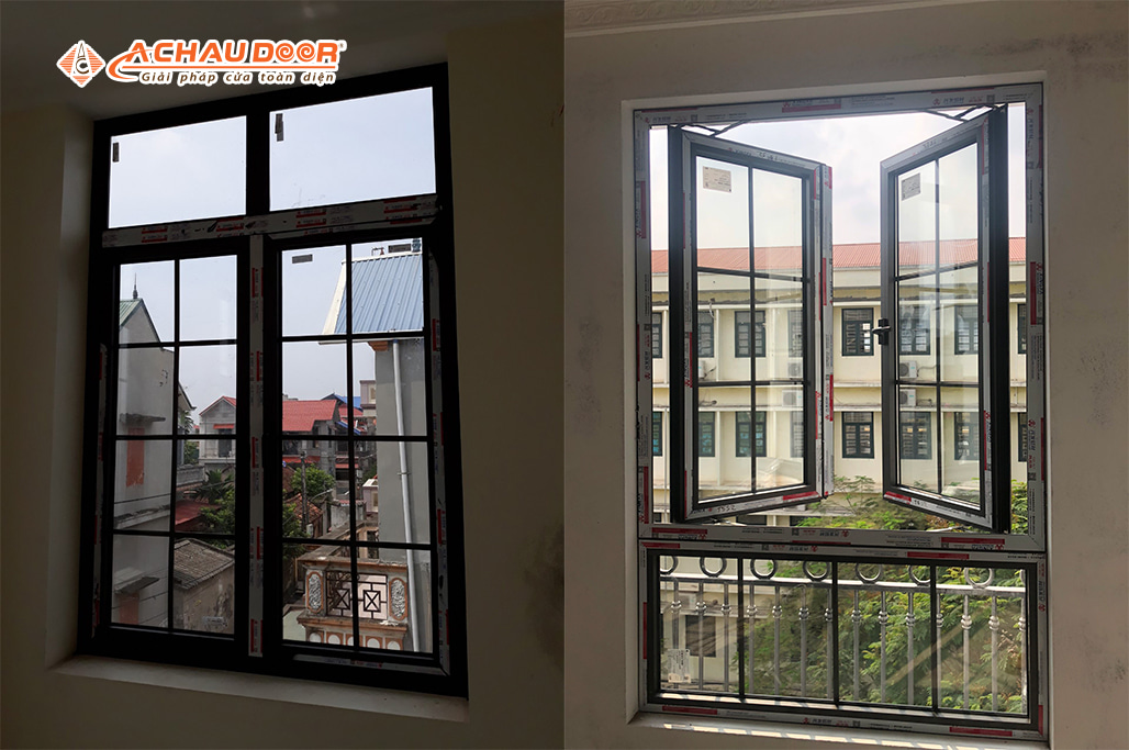 Cửa sổ mở quay 2 cánh nhôm JMA hệ 55 3 Cửa sổ mở quay 2 cánh nhôm JMA hệ 55