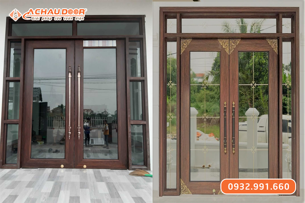 Cửa Nhôm Thủy Lực Bản 180 2 Cửa nhôm thủy lực bản 180