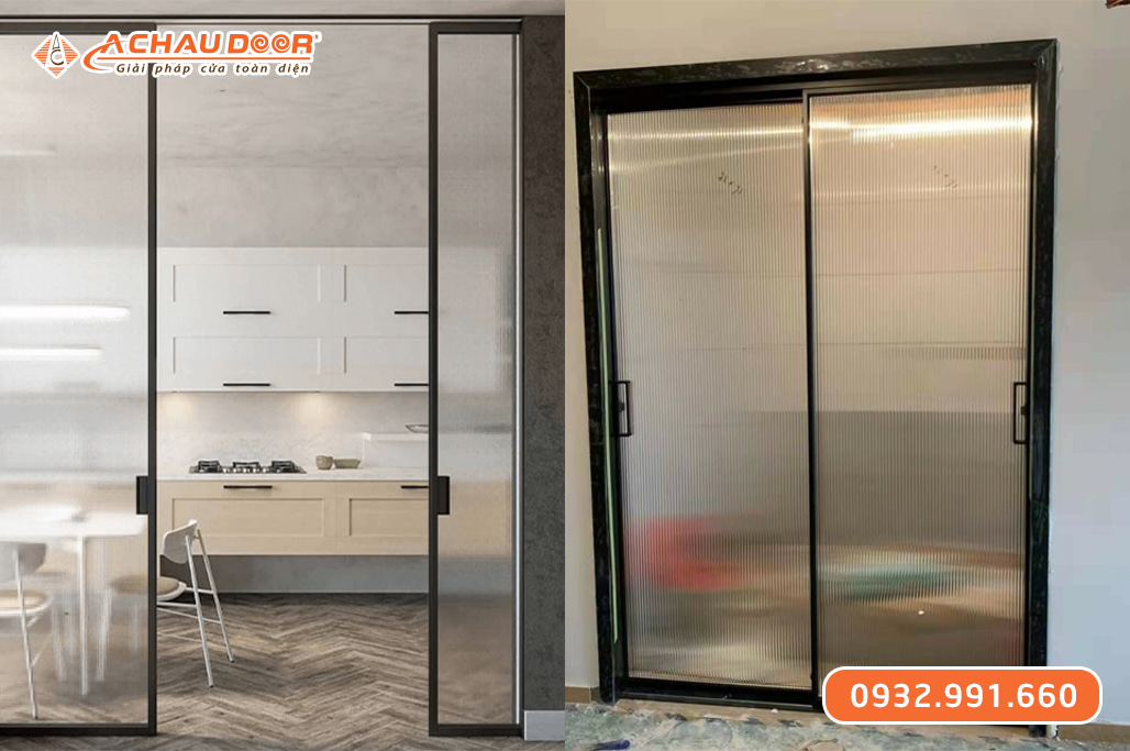 Cửa trượt Slim 2 cánh lùa trên 2 ray 2 Cửa trượt Slim 2 cánh lùa trên 2 ray